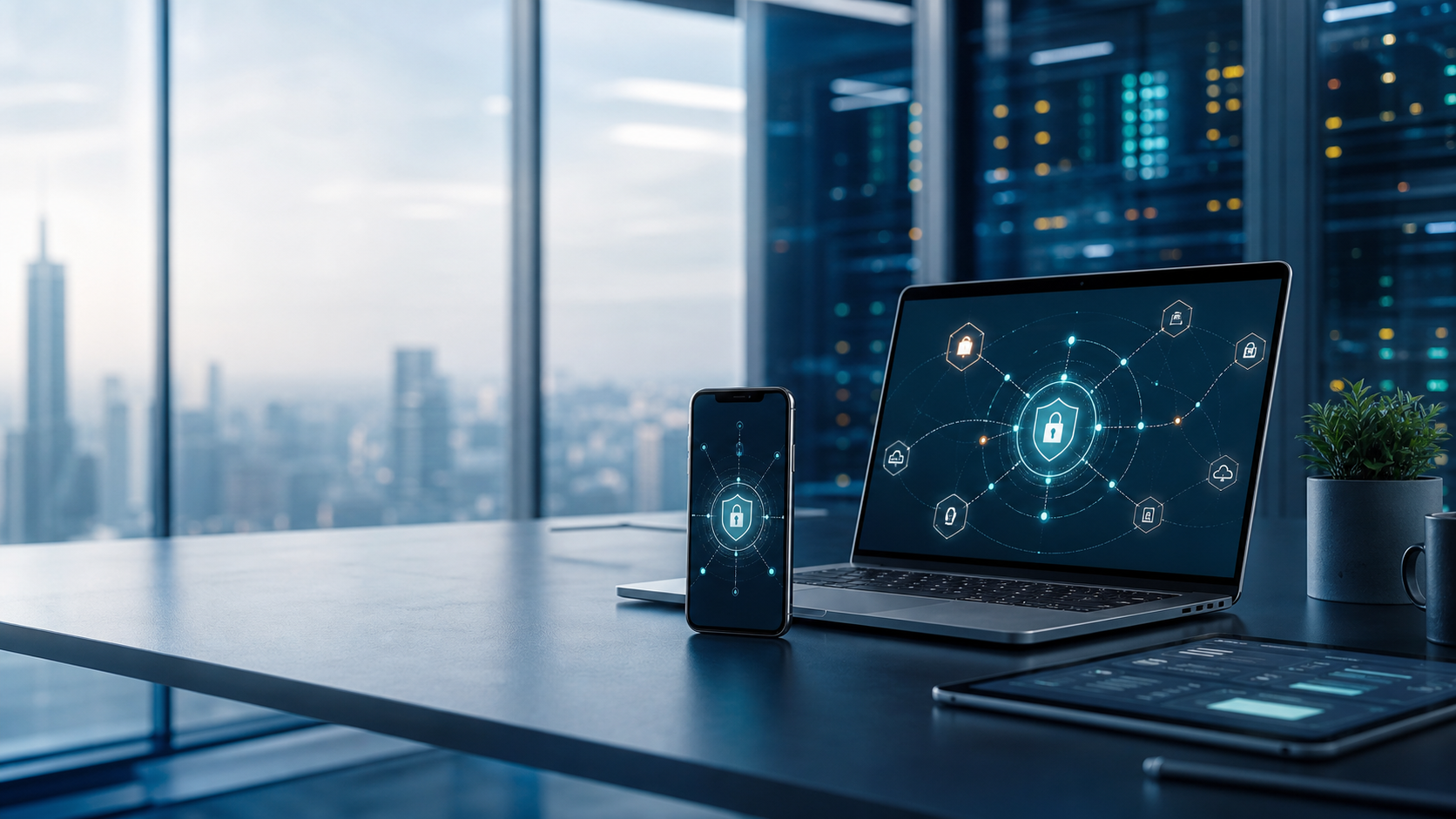 Secure mobile and cloud connectivity visualization on modern devices